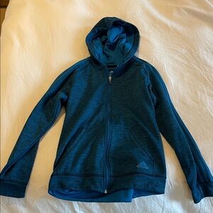Adidas Kids Teal Zip-Up Hoodie